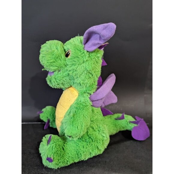 Steven Smith Green Dragon Plush Purple Wings And Ears 8 inch Stuffed Animal Toy - Picture 7 of 9
